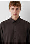 Tencel ™ ) Lyocell Brown Shirt Regular Fit / Normal Cut 0212075-90892 - 6