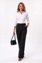 Women's Wide Leg Pants with Elastic Waist, Loose, Stretchy, Knitted, Striped, Short and Long Lengths