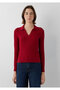 Red Polo Collar Knitwear Slim Fit 1710912-90746 - 3