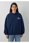 Hooded Navy Blue Sweatshirt 1S20106-70487 - 3