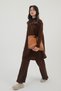 Women's Half Turtleneck Ribbed Detailed Basic 2-Piece Knitwear Hijab Set 8611 - 5