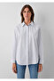 Back Detailed Striped Shirt Oversize / Wide Cut 1211557-91625 - 3