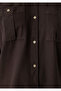 Button Detailed Brown Shirt Loose Fit / Relaxed Fit 1211383-70240 - 8