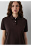 Logo Printed Brown Polo T-Shirt Regular Fit / Normal Cut 1614192-70240 - 6
