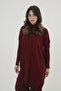 Women's Half Turtleneck Ribbed Detailed Basic 2-Piece Knitwear Hijab Set 8611 - 6