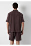 Brown Short Sleeve Shirt Loose Fit / Relaxed Fit 0211972-88083 - 6