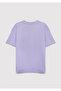 Logo Printed Purple T-Shirt Loose Fit / Comfortable Fit 7610479-70523 - 3