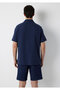 Short Sleeve Navy Blue Shirt Regular Fit / Normal Cut 0211944-80872 - 5