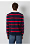 Striped Navy Blue Knitwear Polo 0710440-90367 - 6