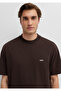 Logo Printed Brown Basic T-Shirt Loose Fit / Comfortable Cut 0612216-90704 - 6