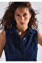 Navy Blue Linen Blend Jean Dress 1317116-A3917 - 2
