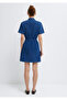 Lace-Up Navy Blue Short Dress 1310874-82052 - 5