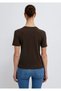 Crew Neck Brown Basic T-Shirt Slim Fit 1614181-90707 - 5
