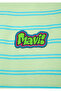 Boy's Green Sticker Printed Striped T-Shirt Arca T-Shirt - 4