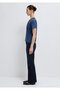 New York Printed Navy Blue T-Shirt Slim Fit / Narrow Fit 1614315-70757 - 5