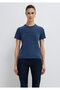 New York Printed Navy Blue T-Shirt Slim Fit / Narrow Fit 1614315-70757 - 4