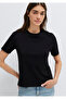 Black Basic T-Shirt Semi Slim Fit 1613895-900 - 2