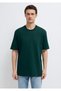 Green Basic T-Shirt Loose Fit / Relaxed Comfortable Cut 0611924-85173 - 4