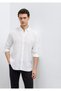 Black White Linen Shirt Regular Fit / Normal Cut 0211909-620 - 2