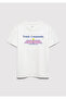 Tennis Printed Ecru T-Shirt Loose Fit / Comfortable Cut 7610397-70057 - 4