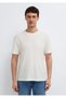 Ecru Basic T-Shirt Loose Fit / Comfortable Loose Cut 0613338-80194 - 3