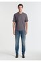 Anthracite Basic T-Shirt Loose Fit / Comfortable Loose Cut 0613338-90721 - 3