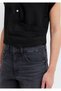 Linen Blend Black Blouse 1211482-900 - 7
