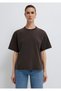 Brown Basic T-Shirt Loose Fit / Comfortable Loose Cut 1614313-70236 - 3