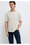 Beige Basic T-Shirt Loose Fit / Comfortable Loose Cut 0613460-70144 - 2