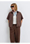Brown Shirt with Pocket Detail Loose Fit / Relaxed Comfortable Cut 1211537-87537