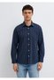 Striped Navy Blue Shirt Regular Fit / Normal Cut 0212004-91566 - 3