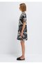 Printed Black Midi Dress 1310907-84587 - 4