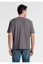 Anthracite Basic T-Shirt Loose Fit / Comfortable Loose Cut 0613338-90721 - 4