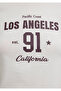 Los Angeles Printed Ecru T-Shirt Fitted / Bodycon Cut 1613914-80194 - 7