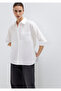 Pocket Detailed White Shirt Loose Fit / Relaxed Comfortable Cut 1211534-620