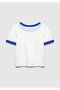 Miav Heart Embroidered White T-Shirt Fitted / Bodycon Cut 7610492-70057 - 3