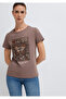 Butterfly Printed Brown T-Shirt Semi Slim Fit 1613867-70383 - 3