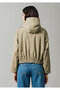 Hooded Waist Detailed Khaki Short Jacket Oversize / Wide Cut 1110756-70354 - 7