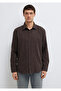 Striped Brown Muslin Shirt Loose Fit / Relaxed Fit 0211969-91616 - 3