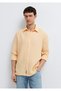 Orange Linen Shirt Regular Fit / Normal Cut 0211957-71157 - 3