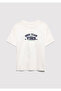 Good Team Vibes Printed Ecru T-Shirt Loose Fit / Relaxed Comfortable Cut 6610413-70057 - 3