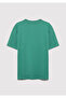 Printed Green T-Shirt Loose Fit / Comfortable Loose Cut 6610484-71697 - 3