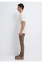 Ecru Basic T-Shirt Loose Fit / Comfortable Cut 0613146-70056 - 4