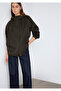 Water Repellent Hooded Khaki Jacket Loose Fit / Loose Comfortable Cut 1110014-90707 - 2