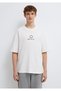 Luck Is in Your Side Printed Ecru T-Shirt Oversized / Wide Cut 0613183-70057 - 4