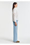 Embroidery Detailed Ecru Shirt Loose Fit / Relaxed Comfortable Cut 1211382-70057 - 8