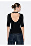 Back Detail Black Knitwear Fitted / Body-Fitting Cut 1710862-900 - 7