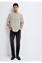 Tencel ™ ) Lyocell and Linen Blend Beige Shirt Regular Fit / Normal Cut 0211482-70333 - 2