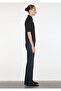 Linen Blend Black Polo T-Shirt Slim Fit / Narrow Cut 1613858-900 - 7