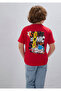 Sonic Printed Red T-Shirt Loose Fit / Comfortable Loose Cut 6610431-70478 - 2